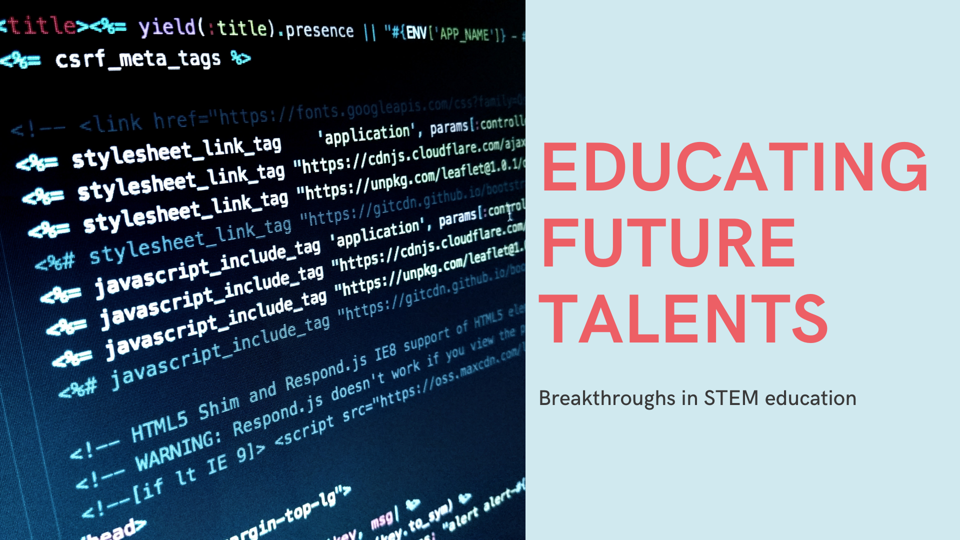 Educating future talents (1) Educating future talents (1)